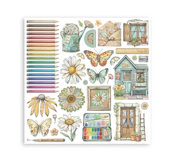 Scrapbook block "Daisy Art"