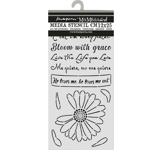 Sjabloon "Daisy Art - He loves me"