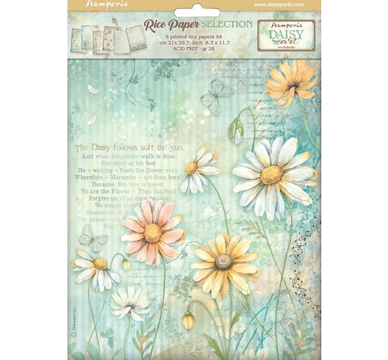 Motief strozijde assortiment "Daisy Art", set van 6