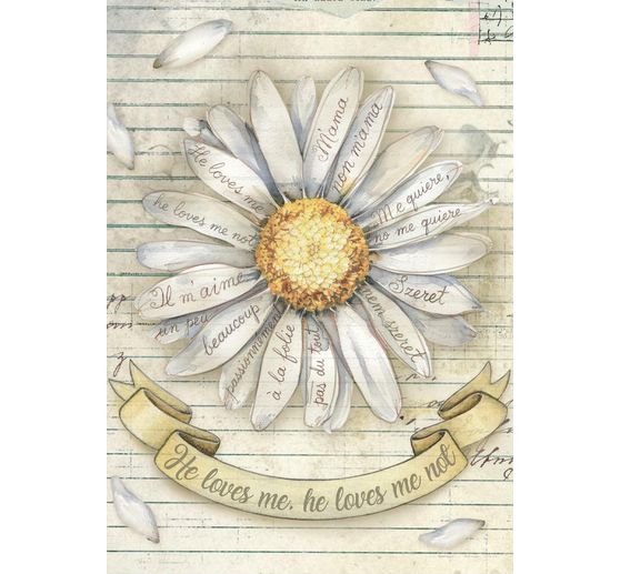 Motif straw silk assortment "Daisy Art", set of 8