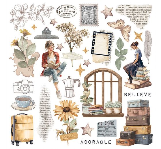 Rub On assortment "Secret Diary"