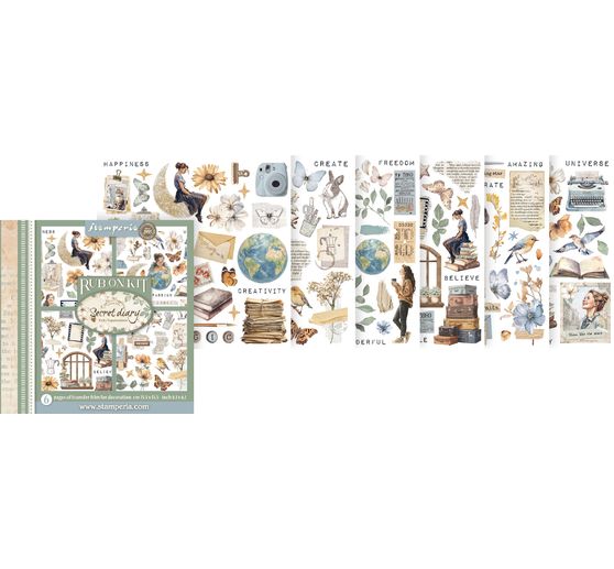 Rub On assortment "Secret Diary"