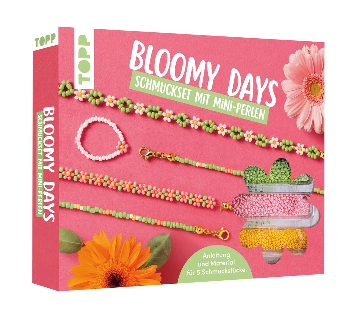 Sieraden set met miniparels "Bloomy Days"