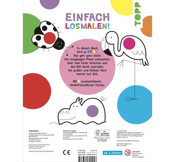 Boek "Mein erster Wasserfarben-Malblock - Tiere"