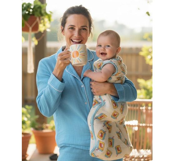 Musselin katoenen stof "Uni"