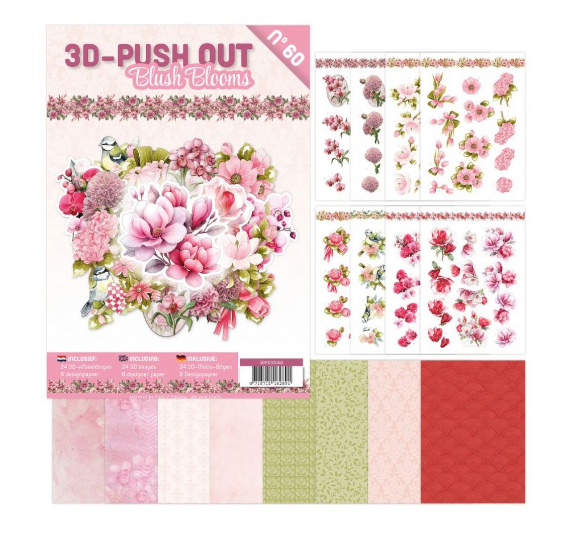 3D Stansveldboek "Blush Blooms"