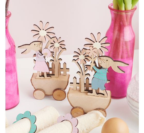 VBS Wooden building kit "Racing Easter bunnies"
