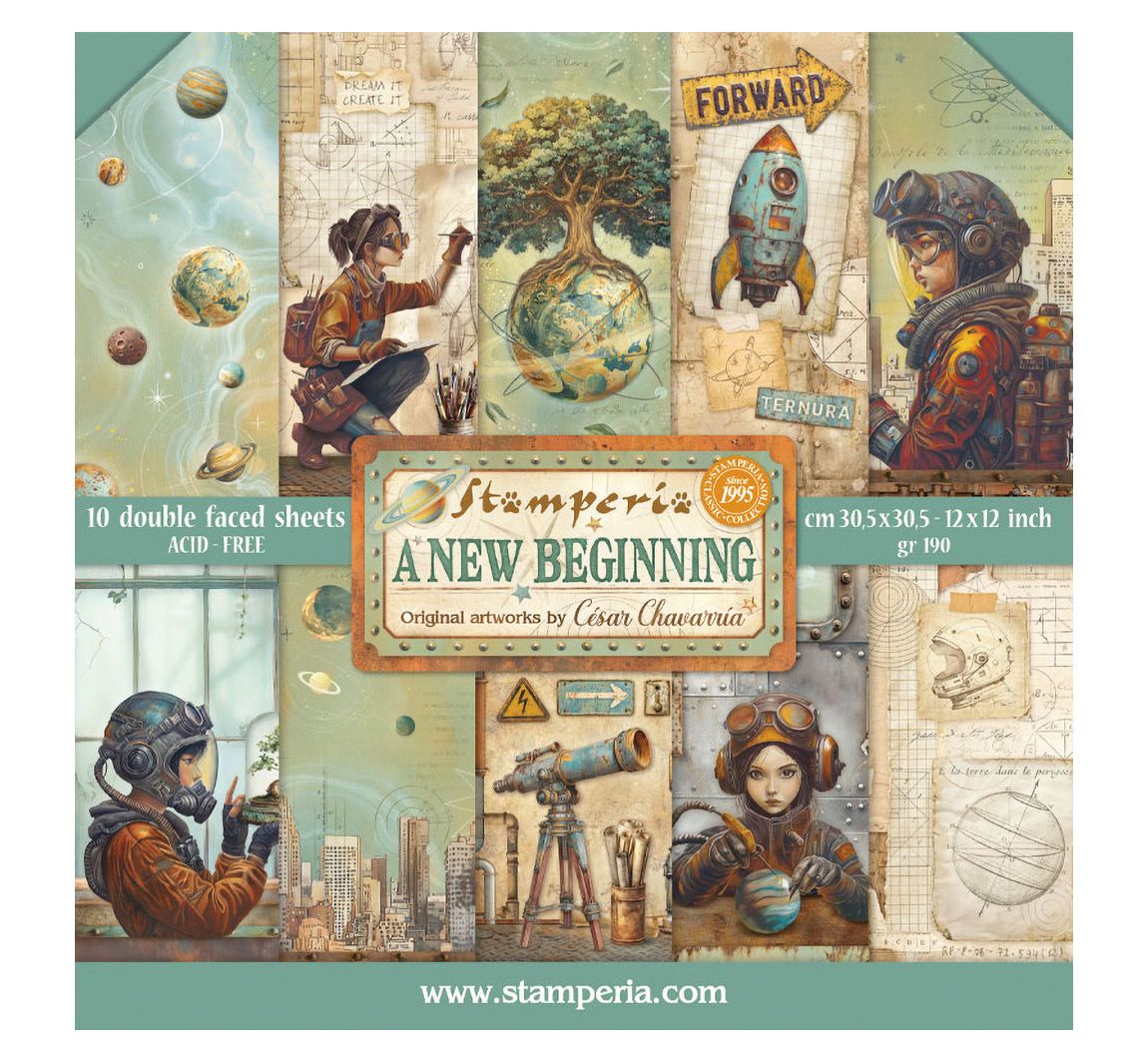 Scrapbook blok "A New Beginning"