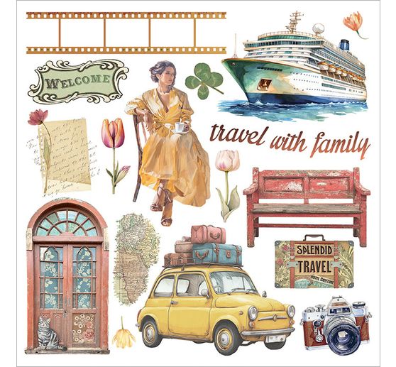 Rub On assortment "Art of Travelling"