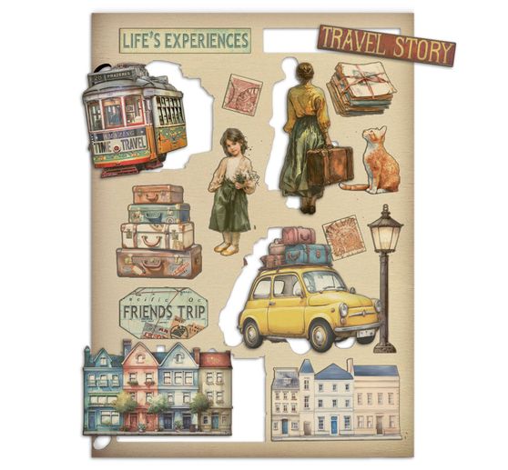 Lasercut motieven "Art of Travelling"