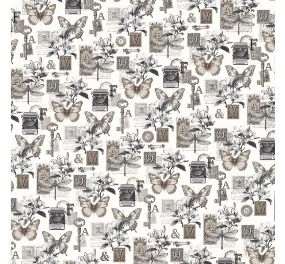 Scrapbook paper "Typographic"