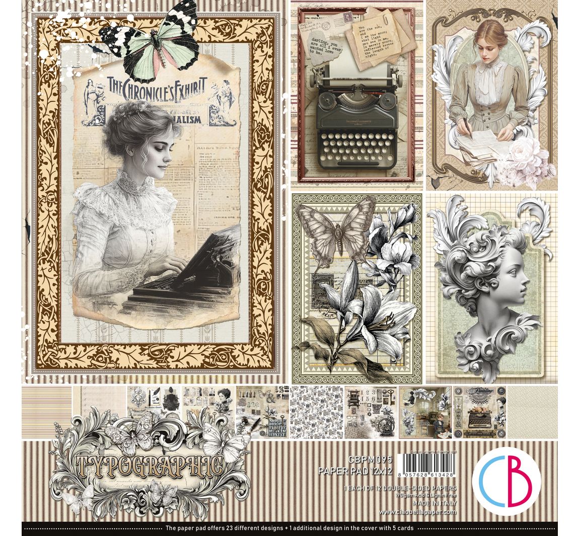 Scrapbookpapier "Typographic"