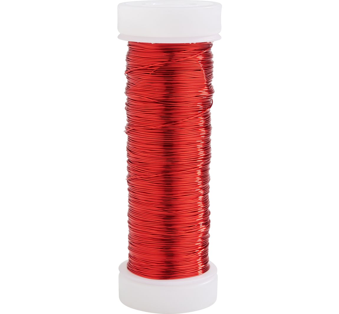 Koperdraad, Ø 0,30 mm, 50 m - Rood