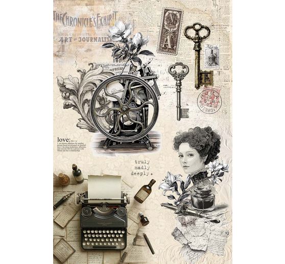 Motief strozijde assortiment "Typographic", set van 4