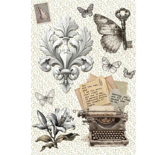 Motief strozijde assortiment "Typographic", set van 4