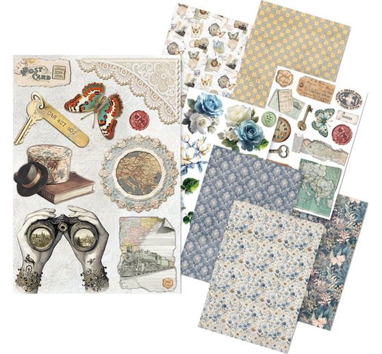 Motif straw silk assortment "Eastern Journey", set of 8