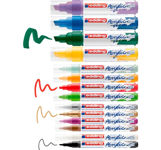 edding Acrylic "Acrylmarker Creative Set", set van 14