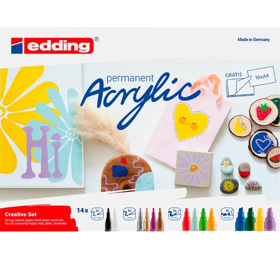 edding Acrylic "Acrylmarker Creative Set", set van 14