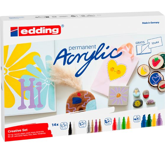 edding Acrylic "Acrylmarker Creative Set", set van 14