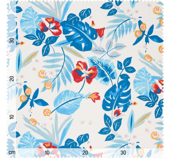 Cotton poplin fabric "Tropical Blue"