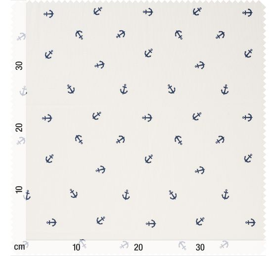 Katoenen poplin stof "Anker"