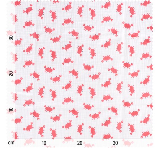 Mousseline katoenen stof "Krabben"