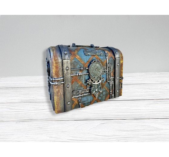 Silicone mould A5 "Gardens of Time", Clock and Flowers