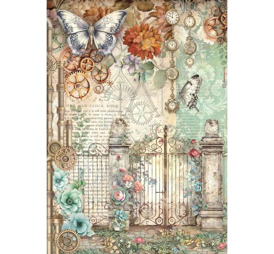 Motief strozijde assortiment "Gardens of Time", DIN A4, set van 6