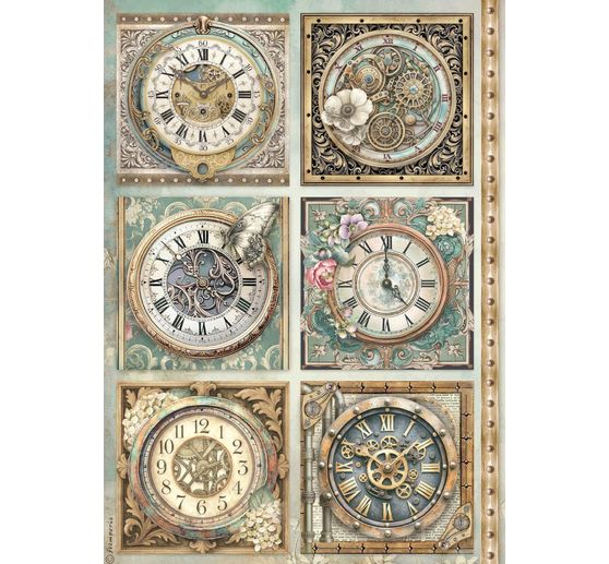 Motief strozijde assortiment "Gardens of Time", DIN A4, set van 6
