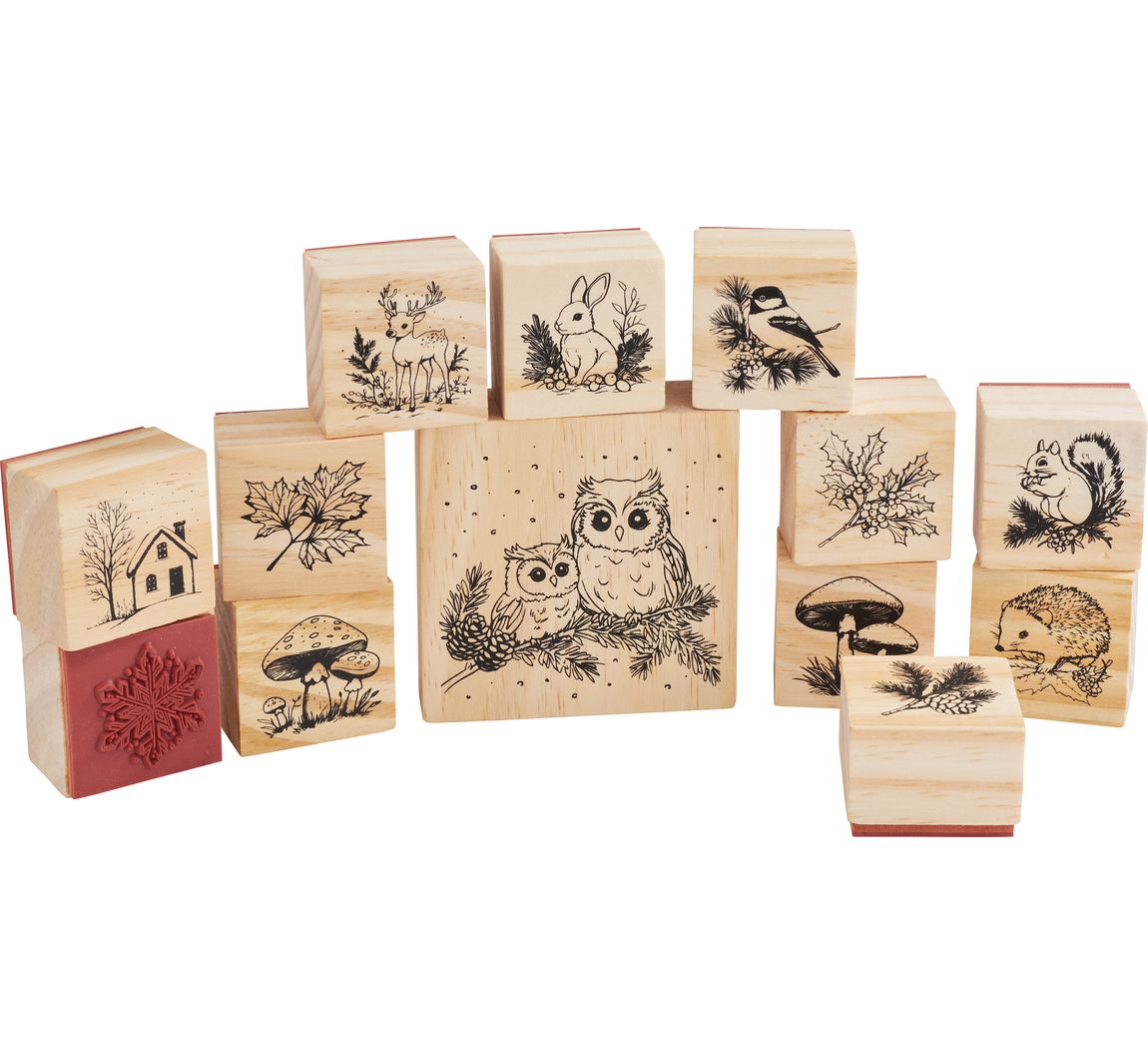VBS Houten stempel set "Wintertijd"