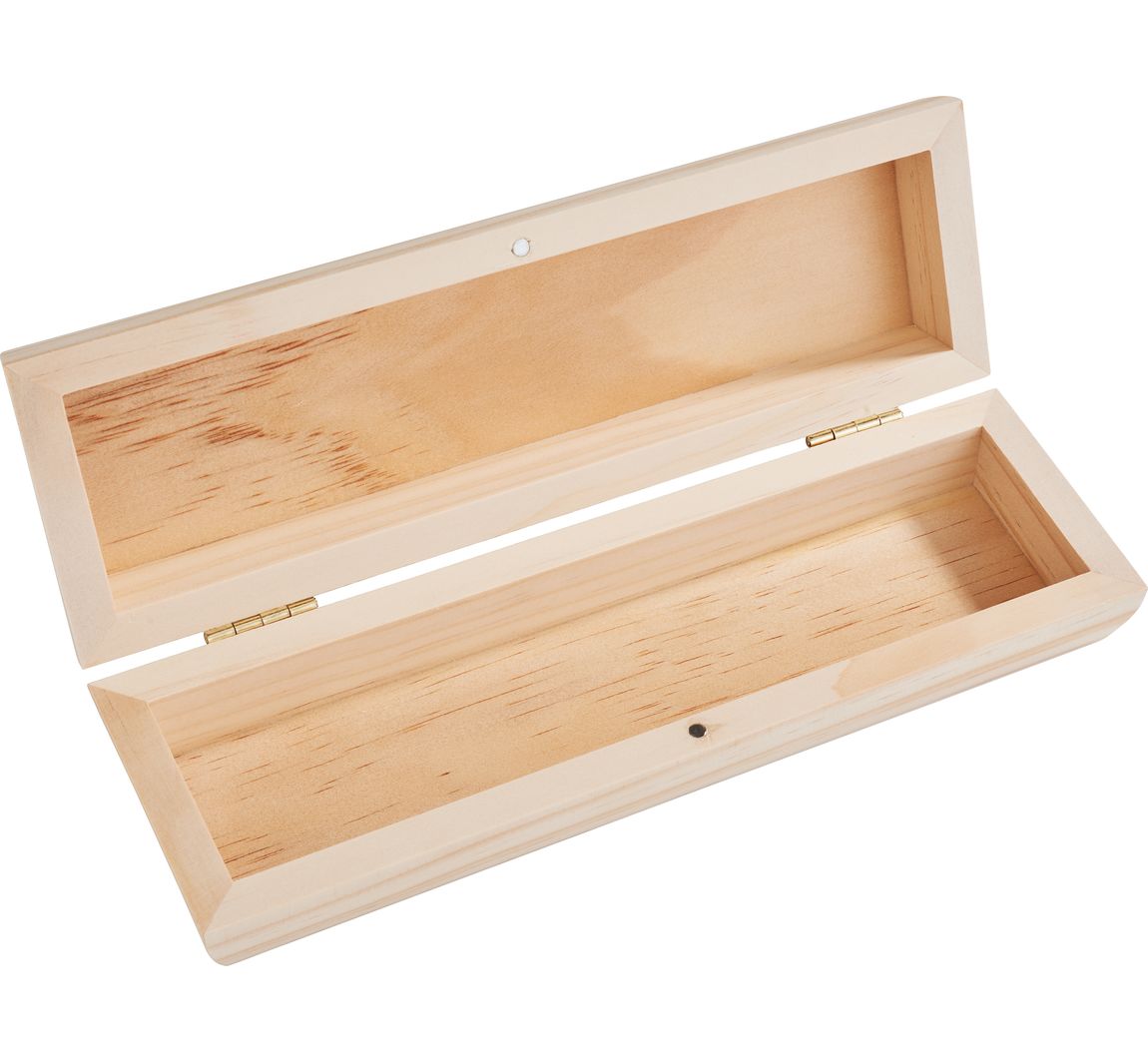 VBS Organizer / pennenbakje, grenenhout, met magneetsluiting