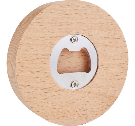 VBS Houten flessenopener met magneet