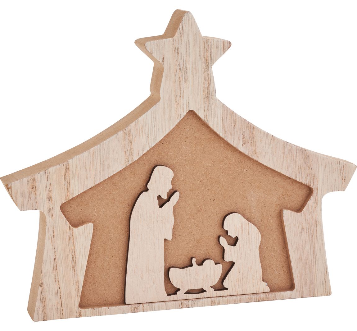 VBS Houten kerststal met uitsparing