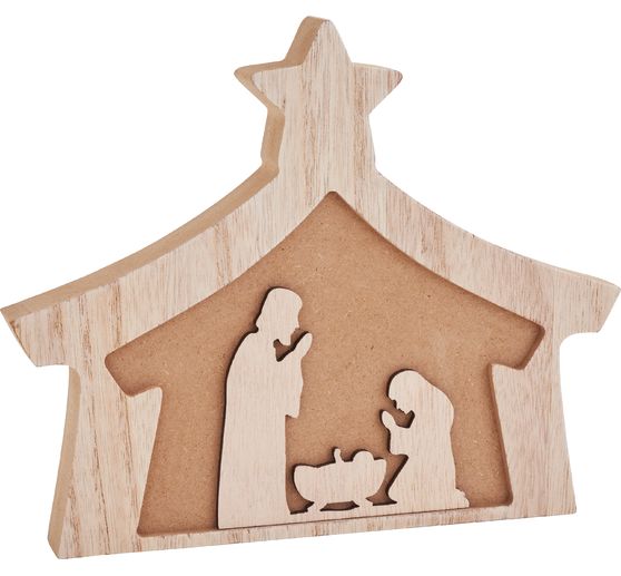 VBS Houten kerststal met uitsparing
