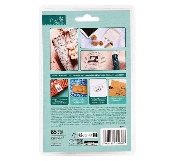 COLOP Craft Labeler Textiel Stempel Kussen Set