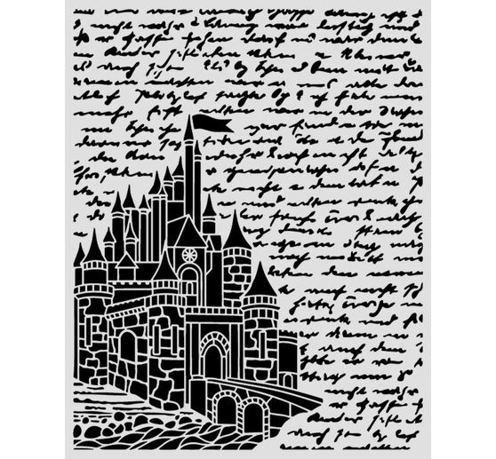 Stencil "Wonderland - Castle", 20 x 25 cm