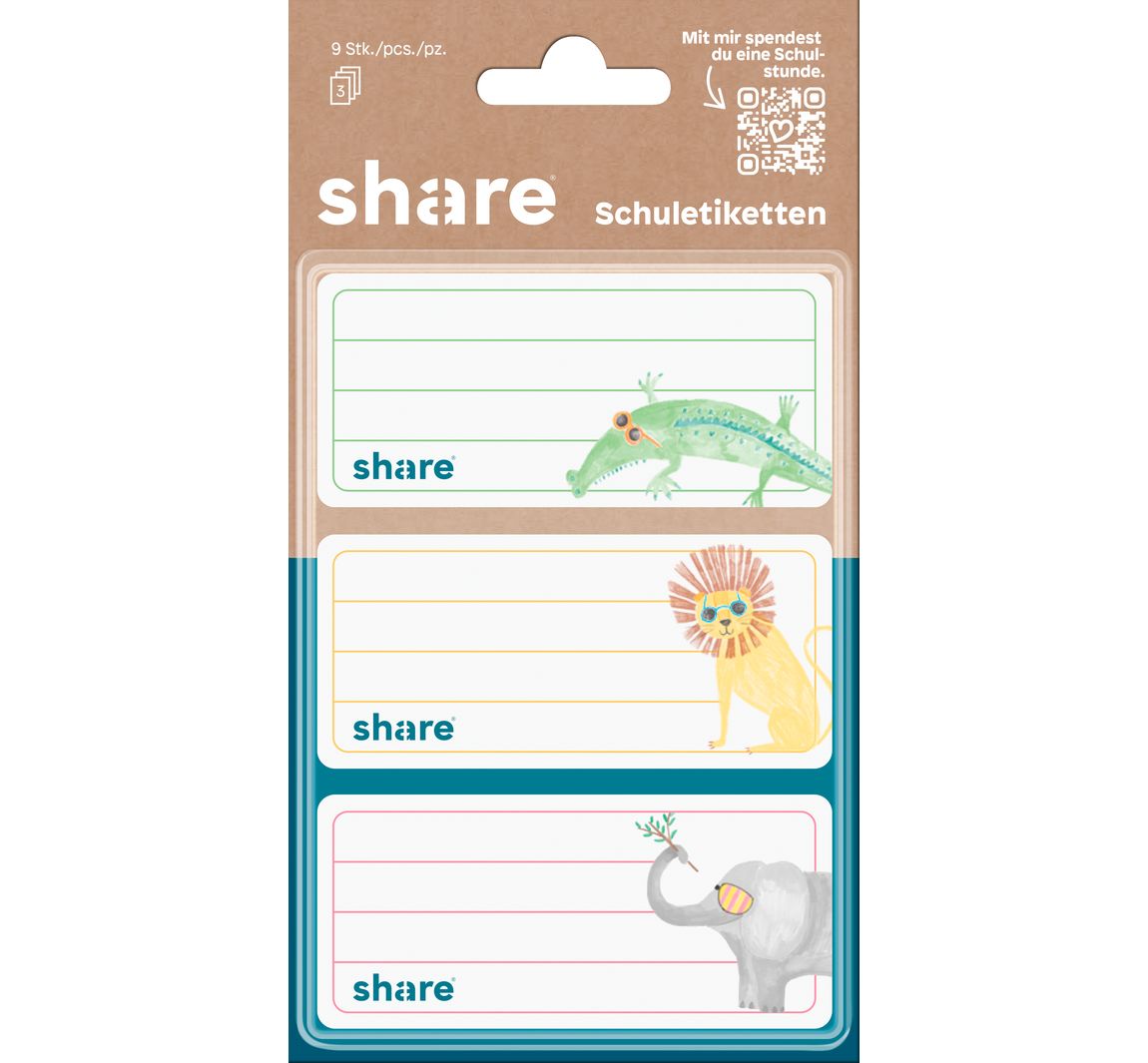 share Schooletiketten "Dieren"