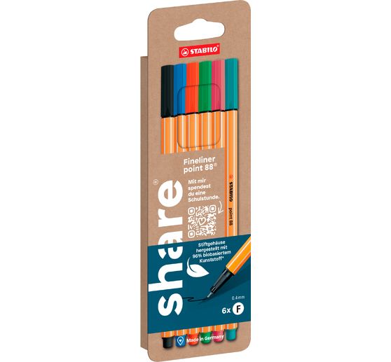 share Fineliner, set van 6