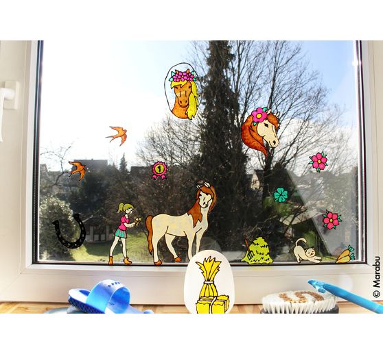 KiDS Window Color "Ponyboerderij", 6 x 25 ml