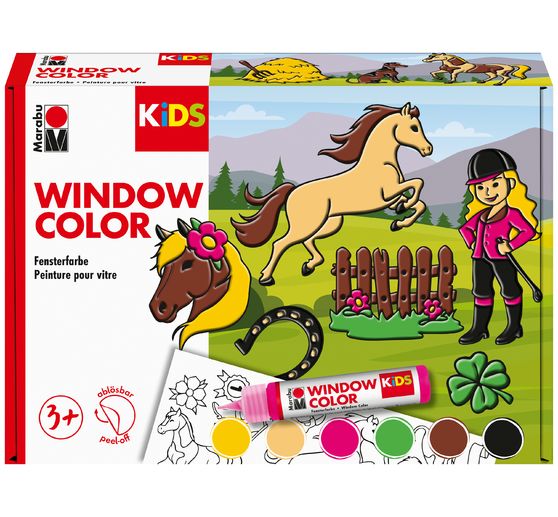 KiDS Window Color "Ponyboerderij", 6 x 25 ml