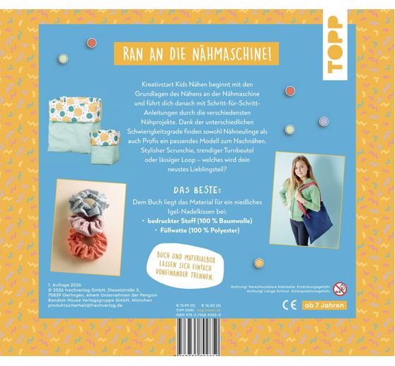 Boek "Kreativstart Kids N&auml;hen. Anleitungsbuch und Material"