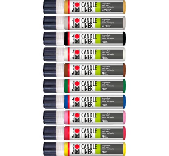 Marabu Candle Pen Set "Christmas Spirits", 10 x 25 ml