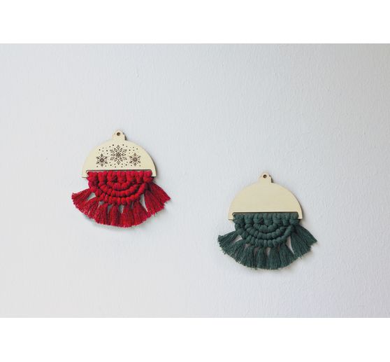 Macram&eacute; hanging hooks "Xmas"