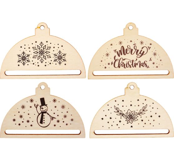 Macram&eacute; hanging hooks "Xmas"