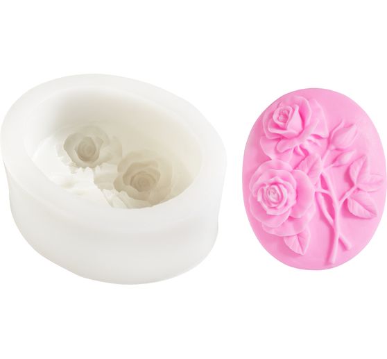 VBS Siliconen zeepgietvorm "Two Roses&rdquo;