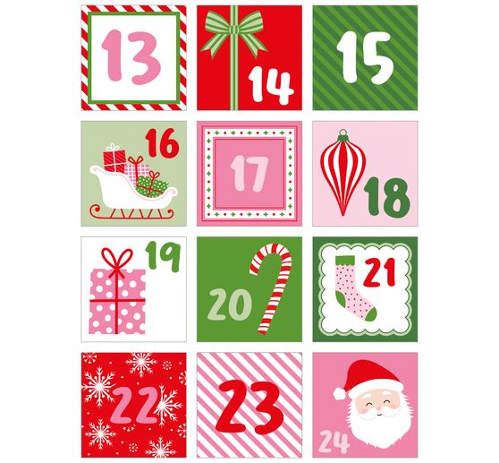 Sticker advent numbers "Santa Baby"