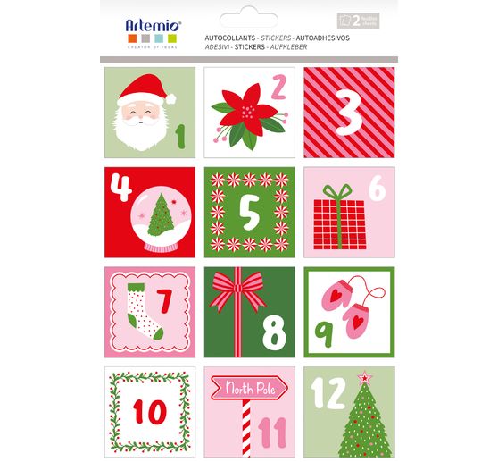 Sticker advent numbers "Santa Baby"