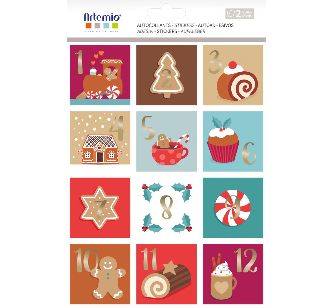 Sticker adventsnummers "Christmas Bakery"