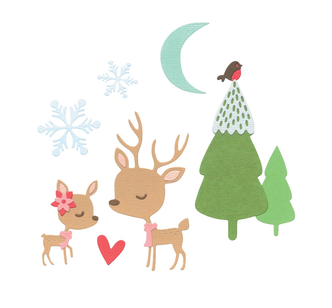 Sizzix Thinlits Ponssjabloon "Hello Deer"