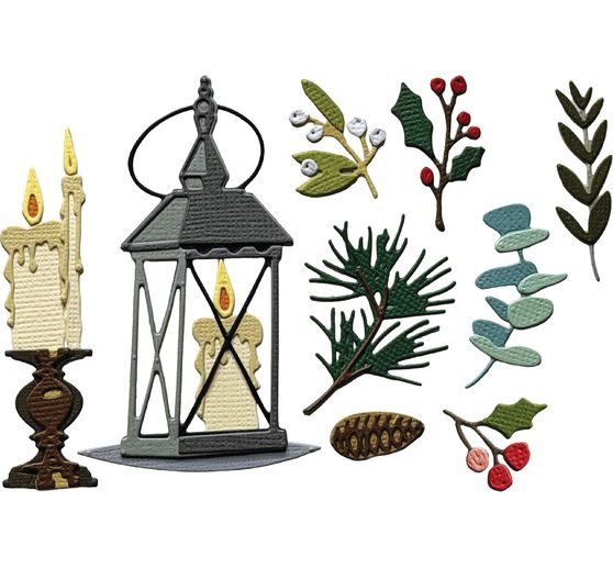 Sizzix Thinlits Ponssjabloon "Winter Candlelight by Tim Holtz"